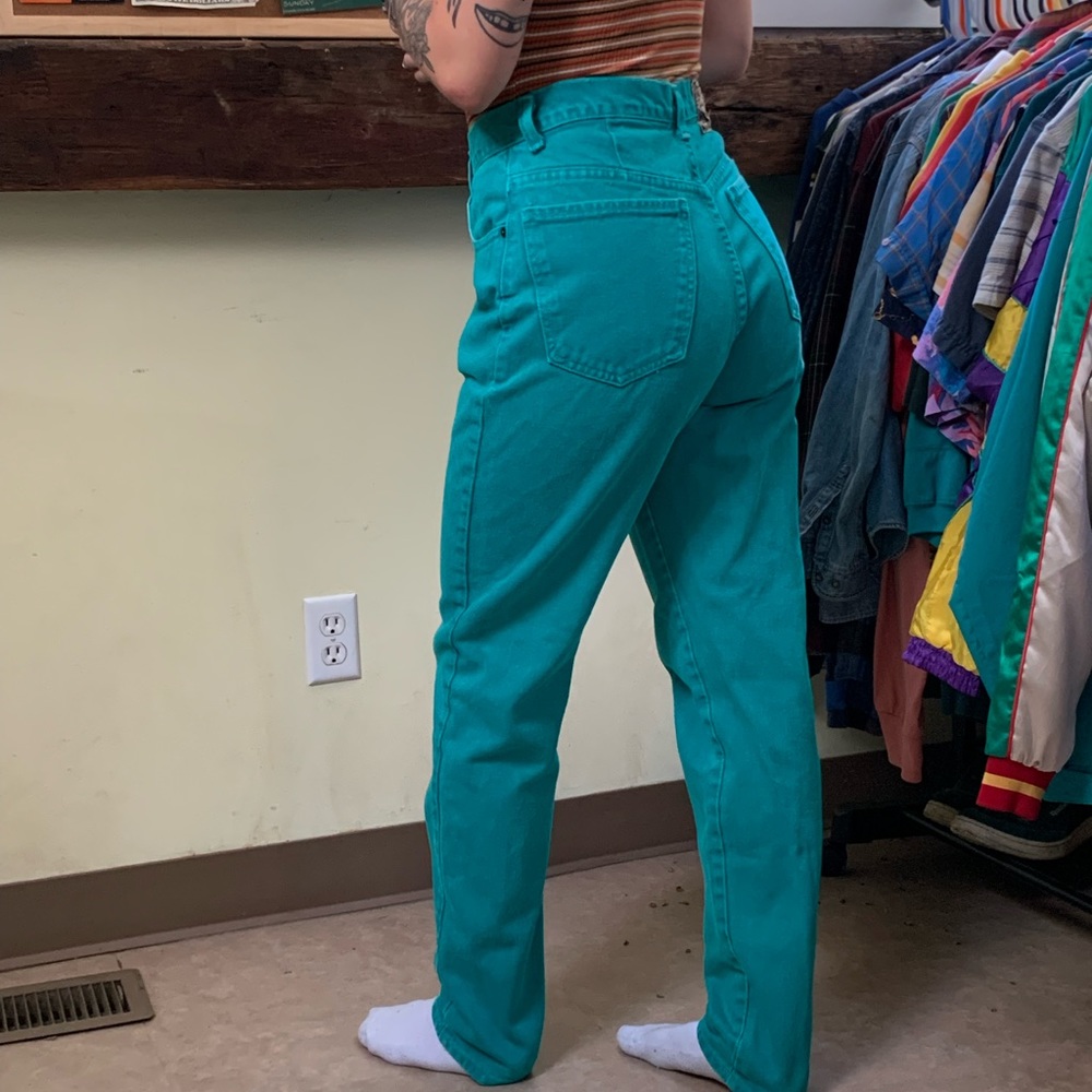 VINTAGE EXPRESS TEAL JEANS